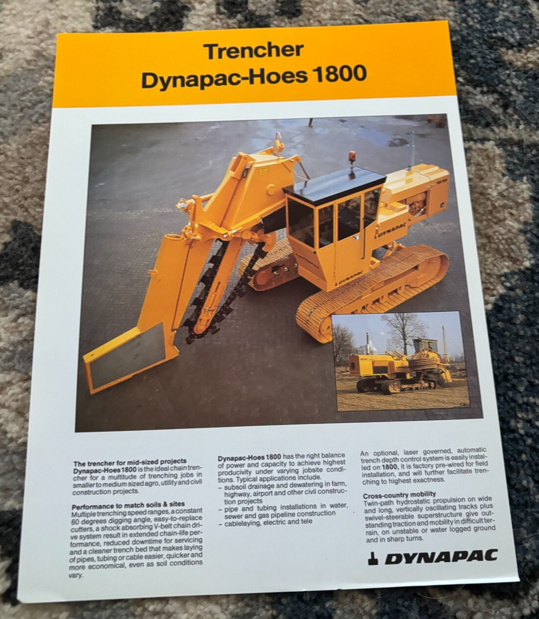 Dynapac 1800 Trencher Brochure FCCA25