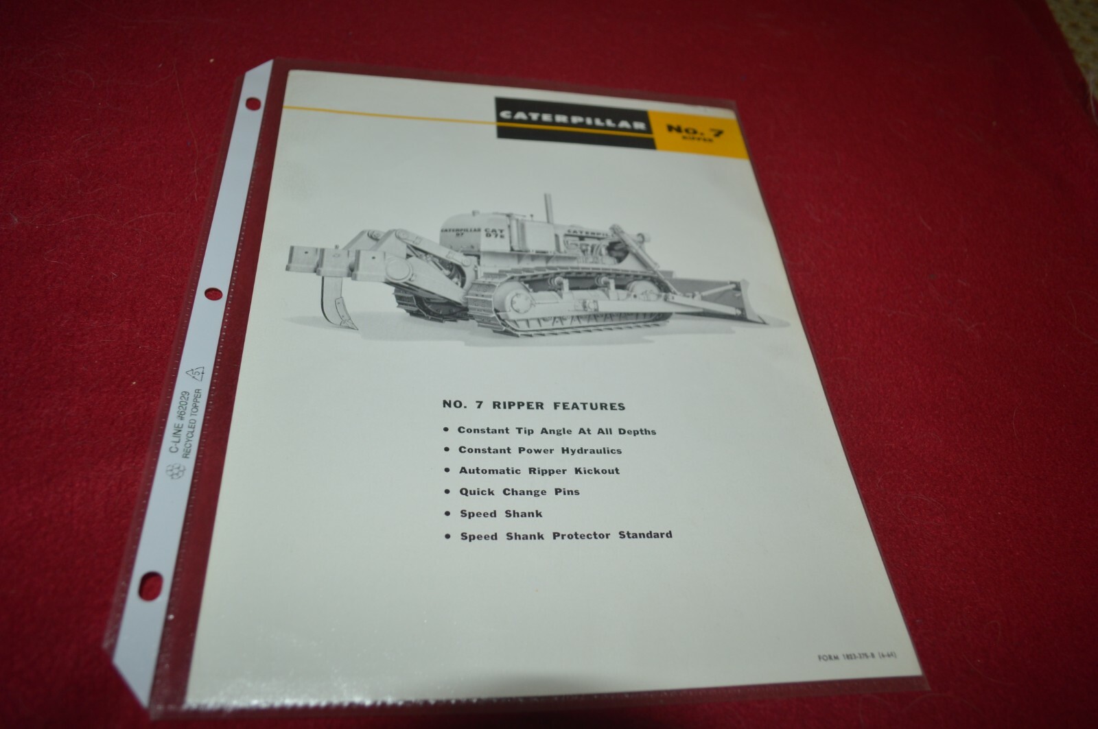 Caterpillar No. 7 Rippers For 1964 Dealer’s Brochure AMIL16