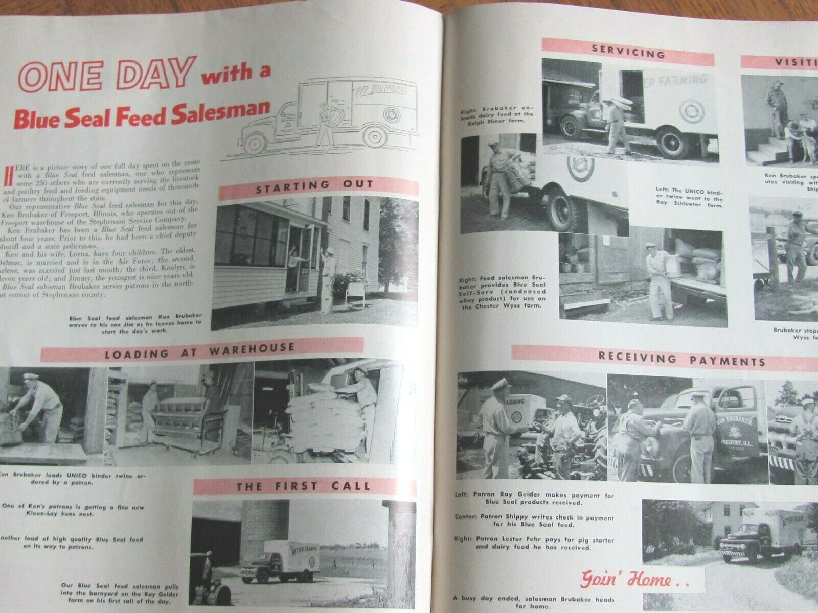 1955 MAGAZINE MERCER SERVICE CO ALEDO ILLINOIS FARM BUREAU