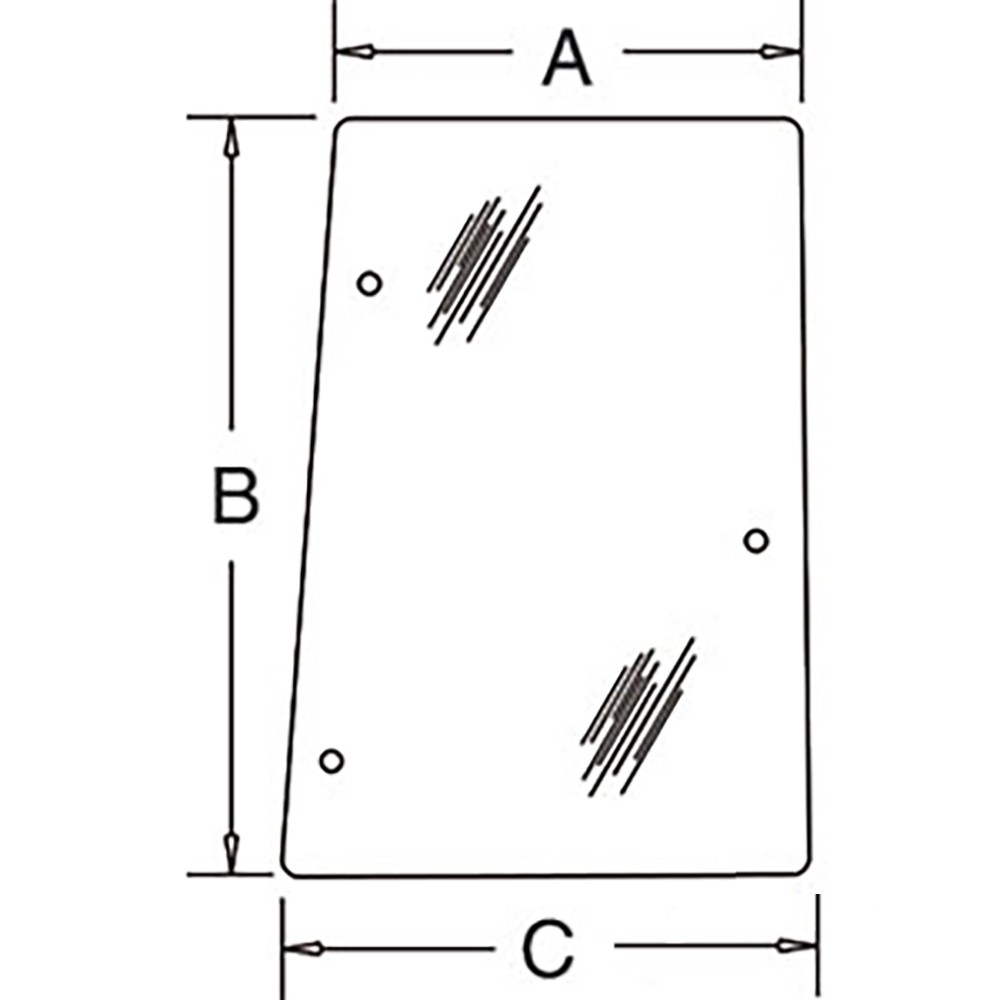 Glass 192002A3 Fits Case MX100 MX100C MX110 MX120 MX135 MX150 MX170 MX80C MX90C