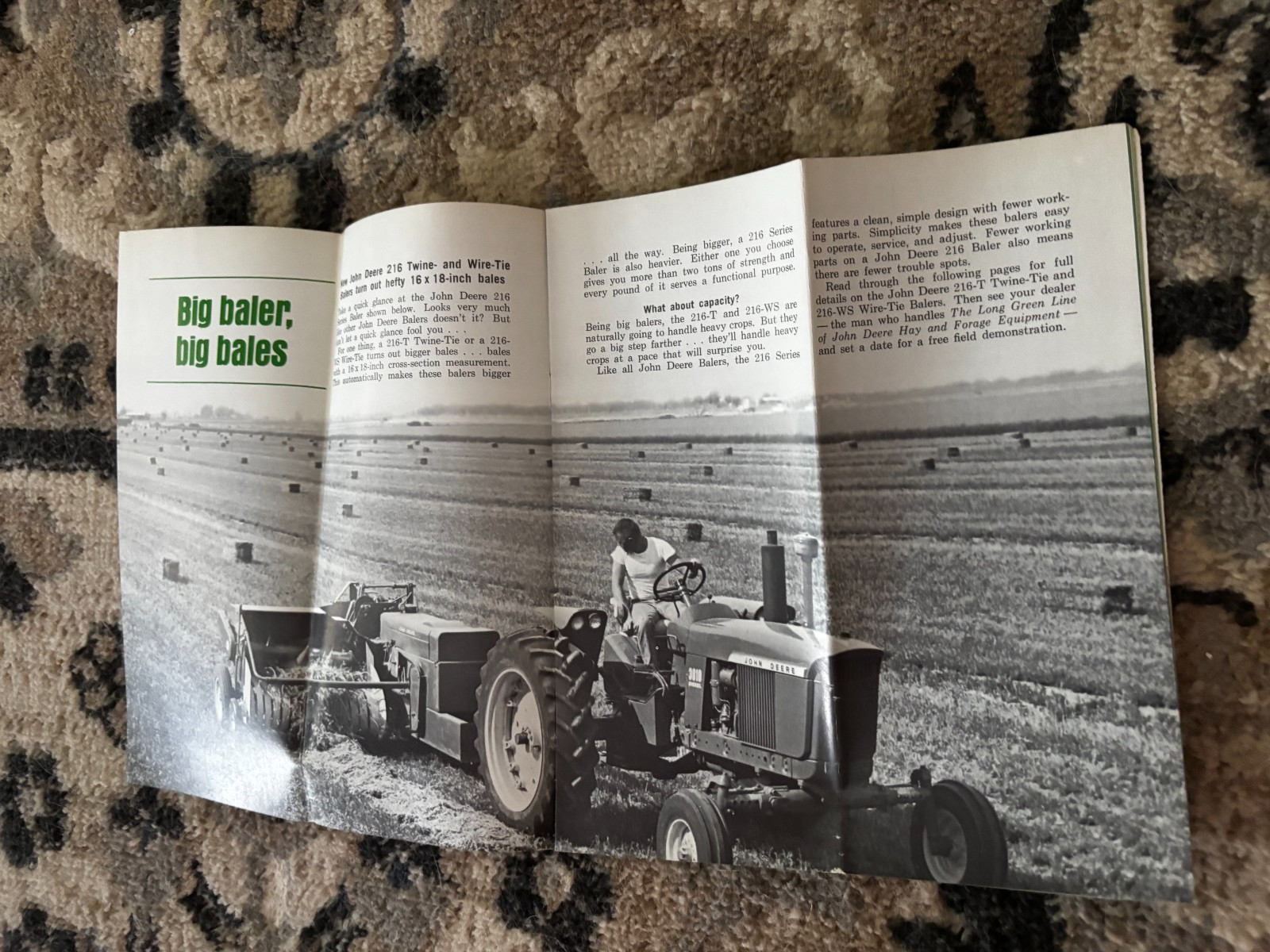 John Deere 216 Baler For 1963 Brochure DCPA26