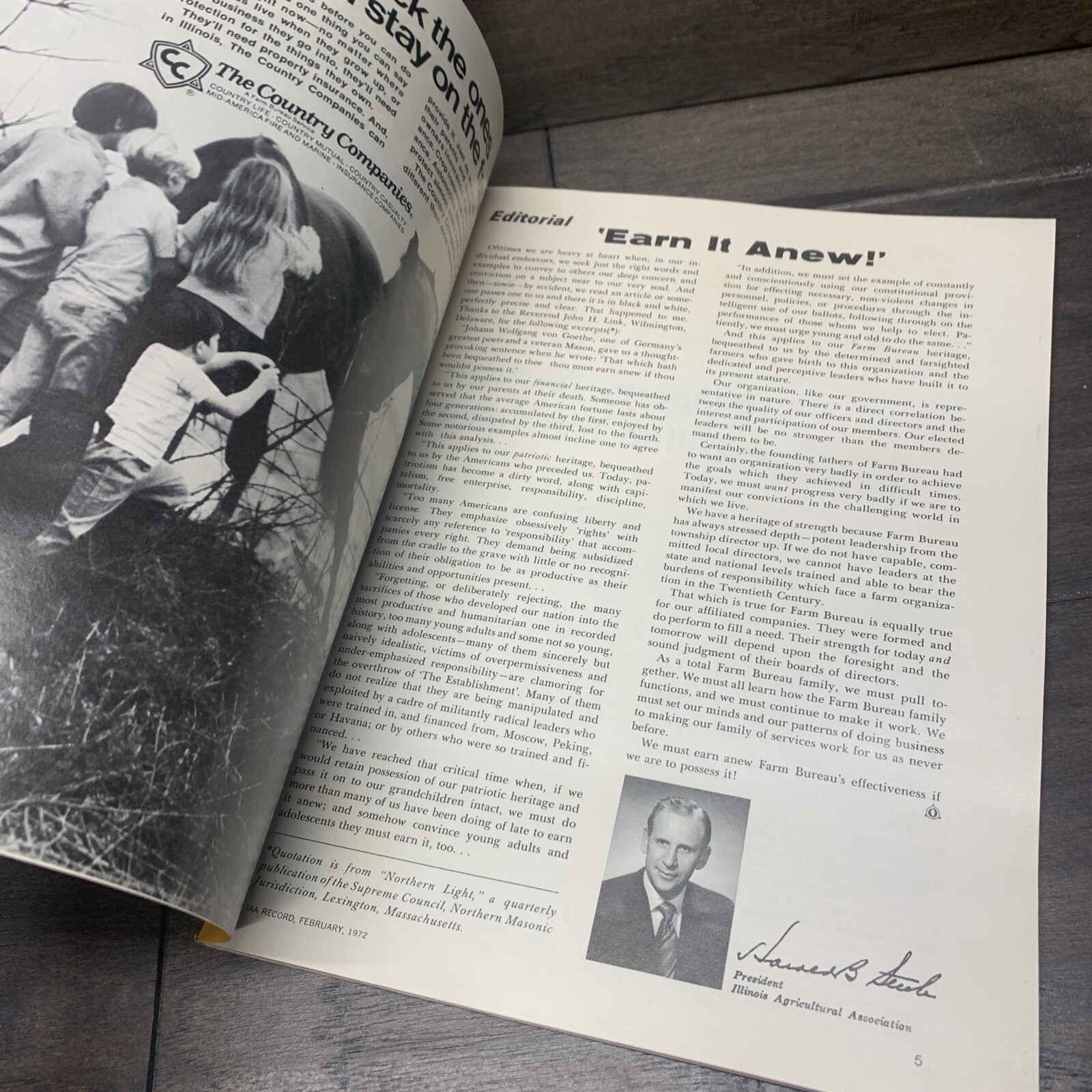 1972 Farm Bureau Magazine voters handbook vintage rare