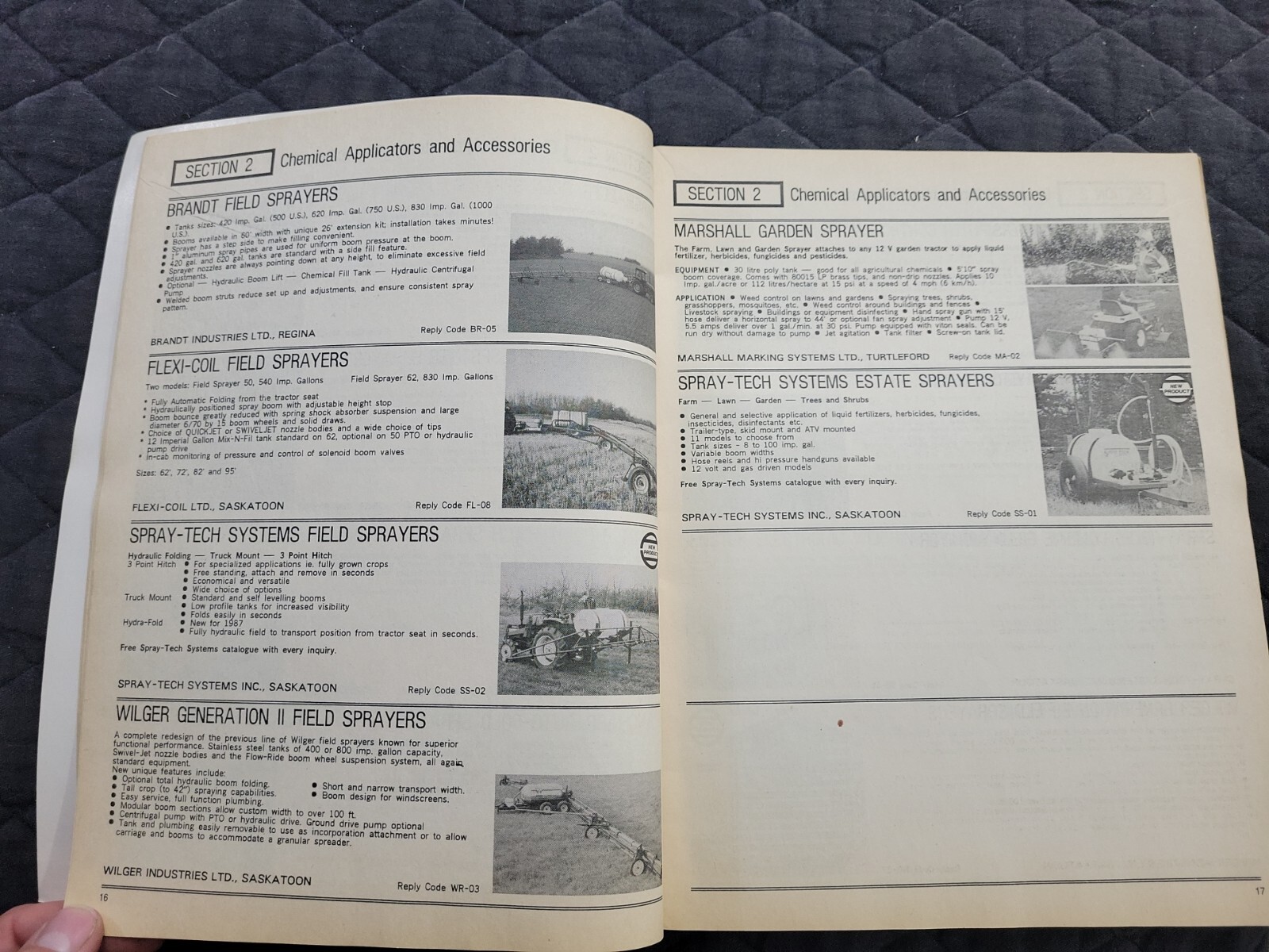 1987 Saskatchewan CANADA Implement Buyer’s Guide Brochure Catalog AGRICULTURAL
