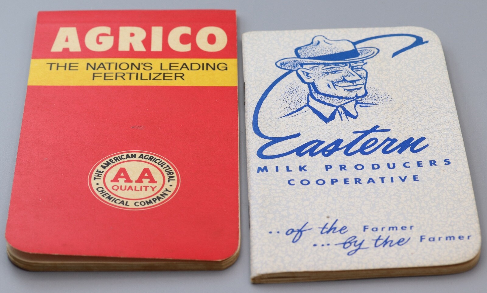 Two Vtg Agriculture Notepads Agrico 1963 / Eastern Milk Producers Cooperative