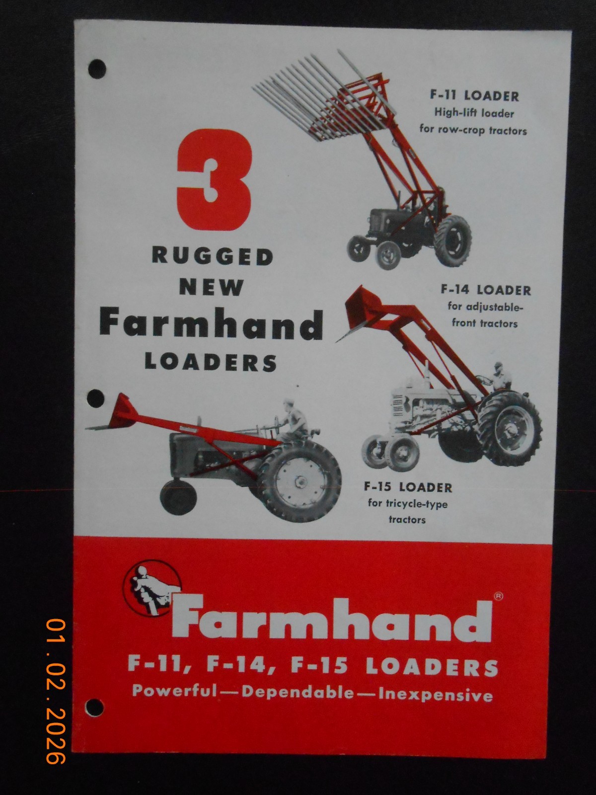 1963 Farmhand Company Loaders F11 F14 F15 Brochure 8 pgs Hopkins MN Winnipeg MB