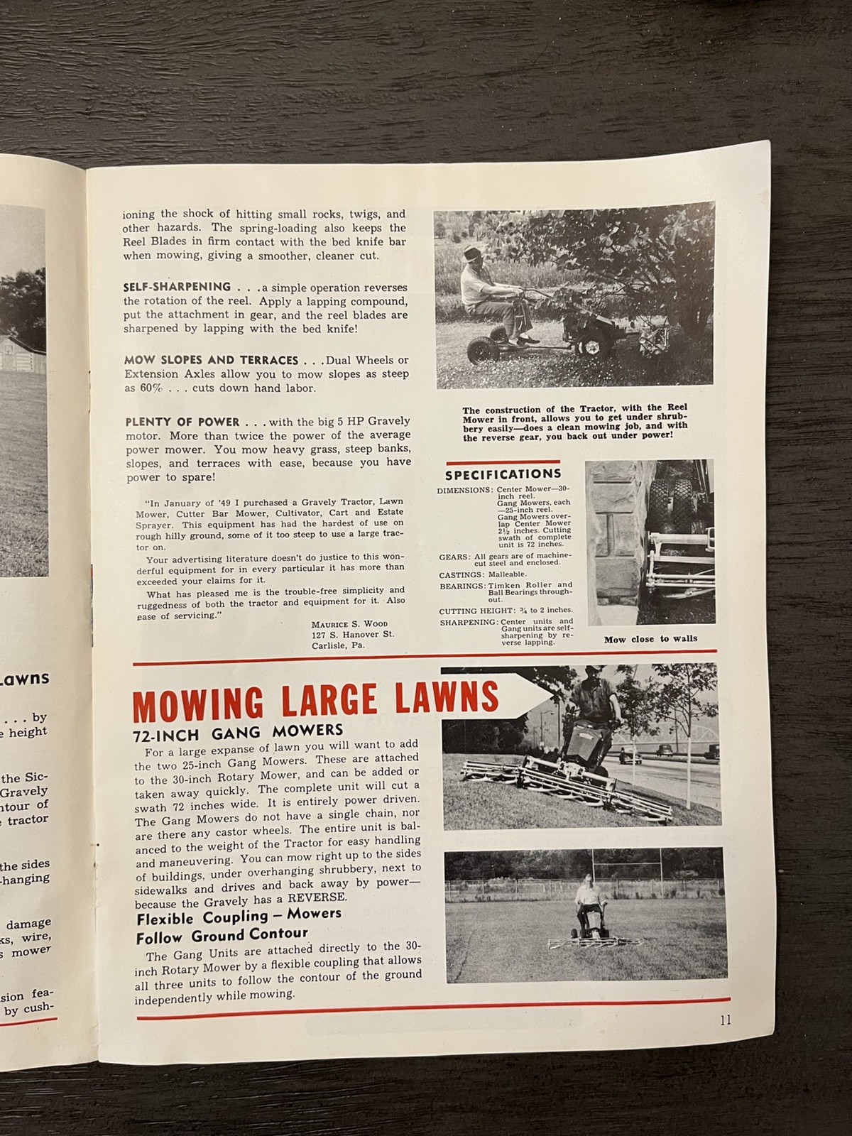Vintage Collectible Gravely Power Equipment Catalog 1953 Power Vs Drudgery