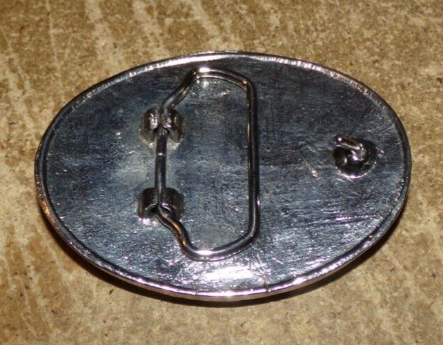 1987 Illinois agri-news metal belt buckle in nice shape used