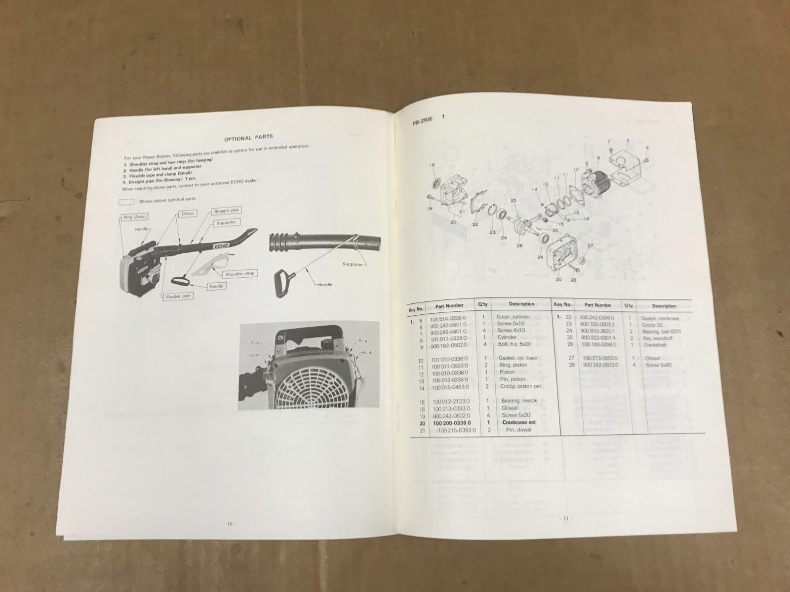 Vintage Echo Power Blower Model #PB210E Operator’s Manual