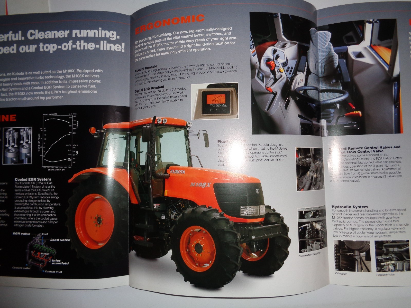 *Kubota Dealers M108X Diesel Tractor Sales Brochure literature ad advertising