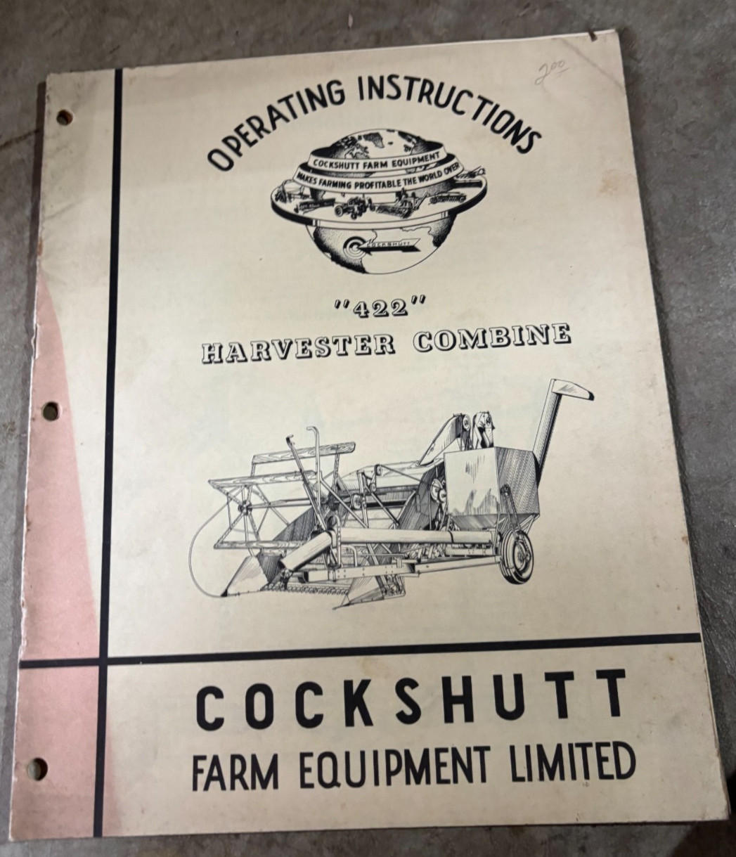 Cockshutt 422 Combine Operator’s Manual DCPA26