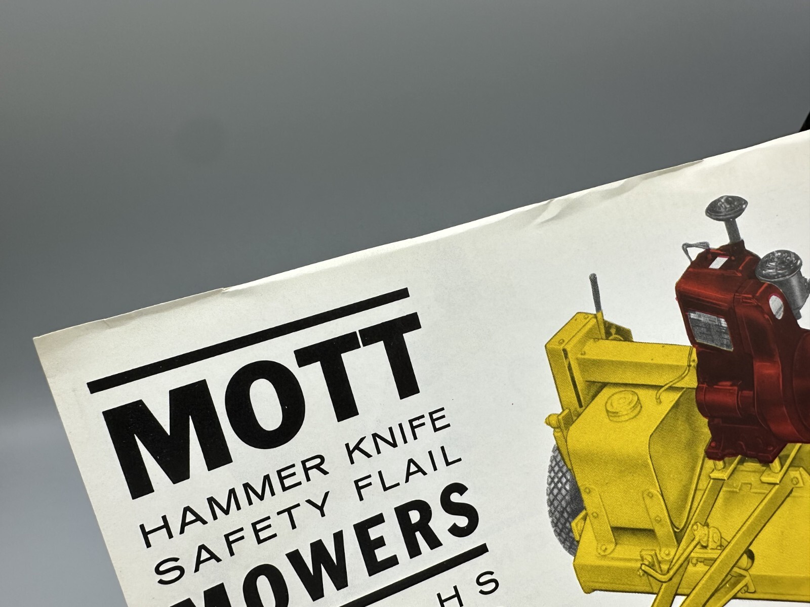 1970s MOTT Hammer Knife MOWERS Farm Advertising Vintage