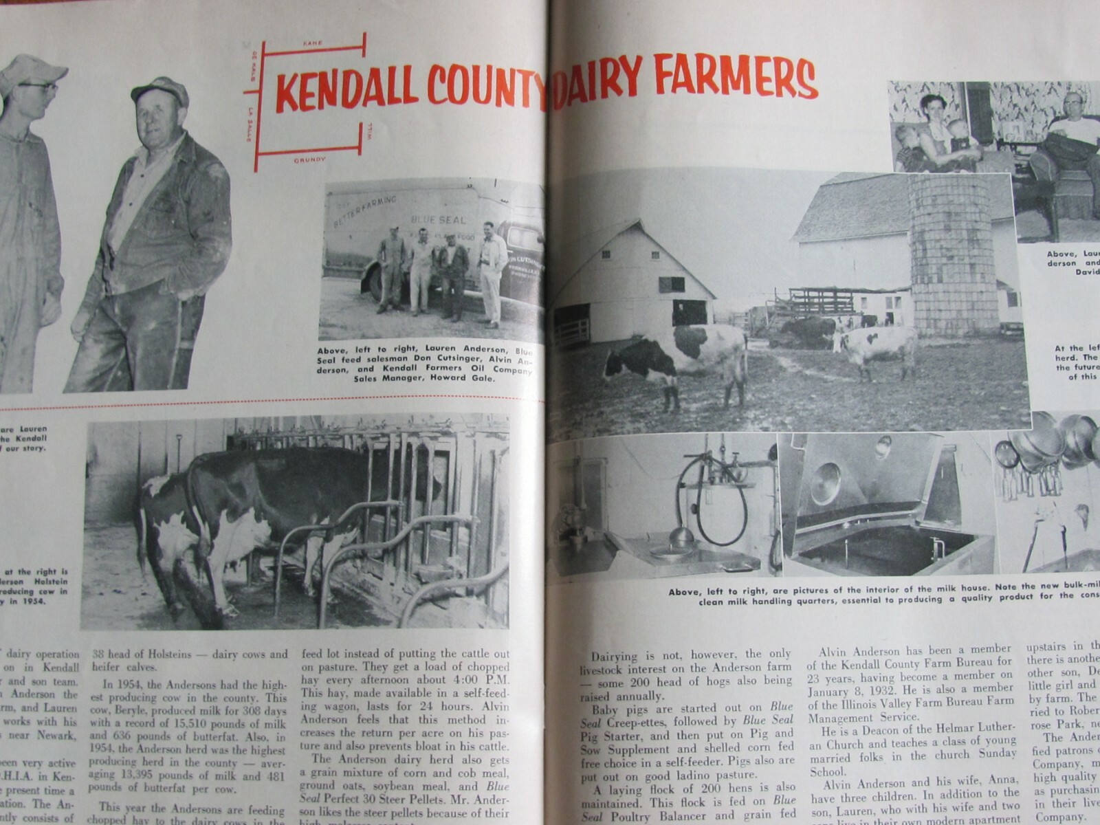 1955 MAGAZINE MERCER SERVICE CO ALEDO ILLINOIS FARM BUREAU