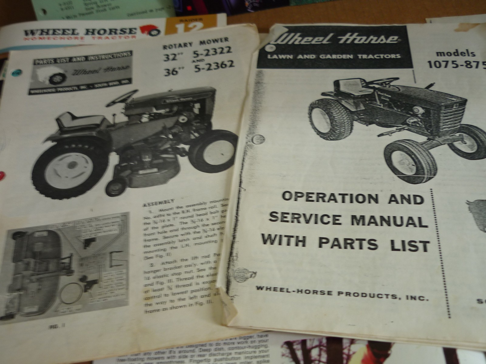 LotOriginal NOS Wheel Horse Lawn & Garden Tractor Brochures-1980 thru 1984