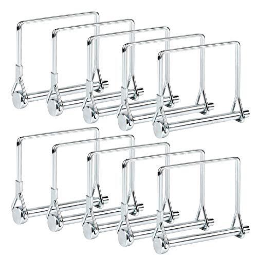 10 Pcs, Hitch pin Wire Lock Pin Safety Coupler Pin 1/4″ x 2-3/4″for Farm Lawn…