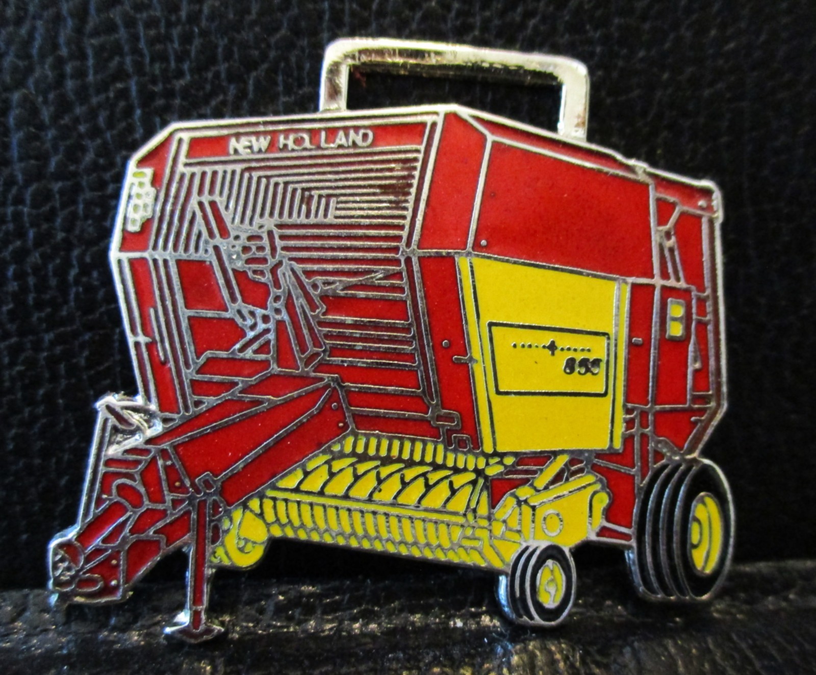 New Holland 555 Square Hay Baler Pocket Watch Fob Advertising Promo Collectible