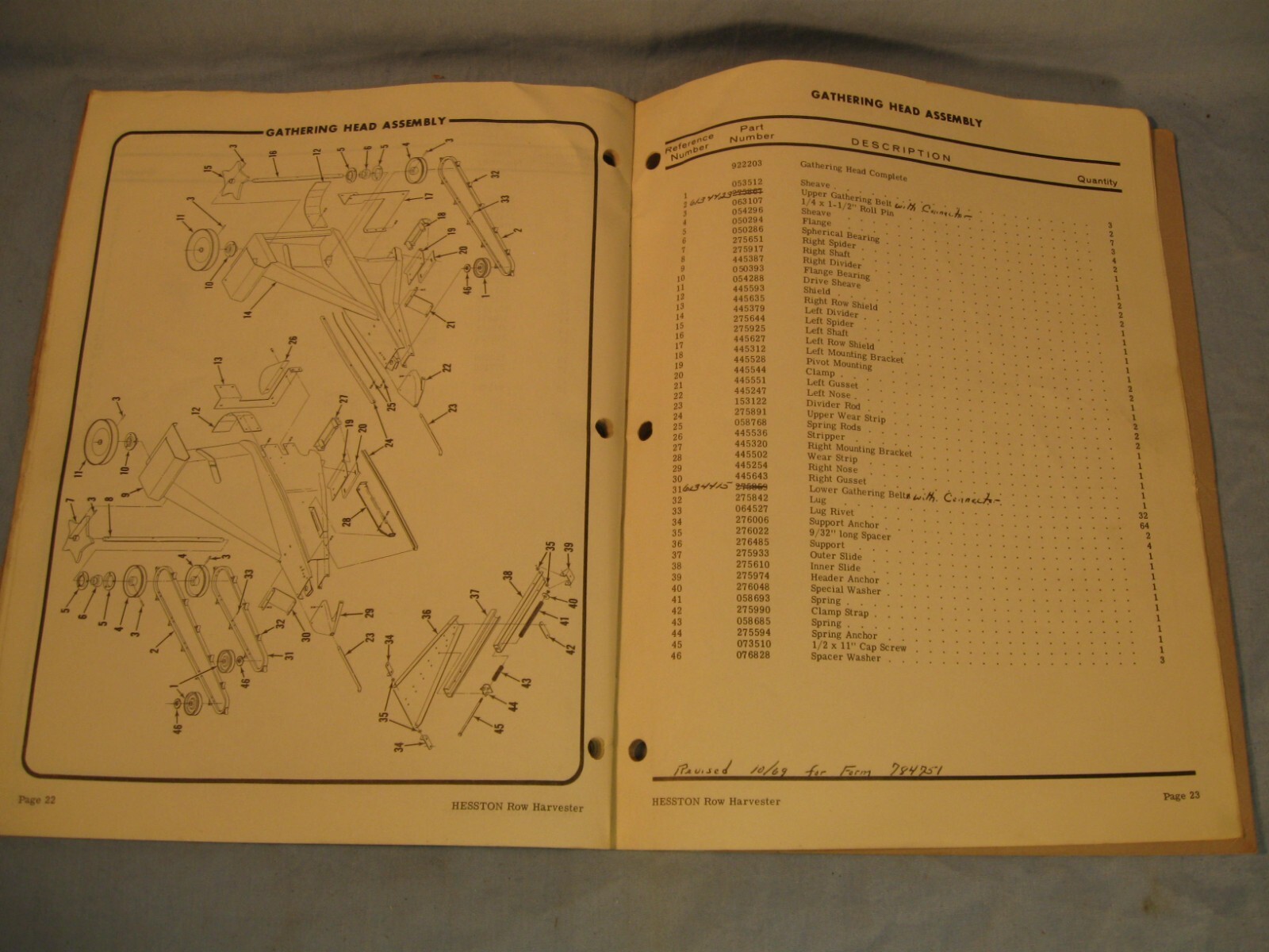 Vintage Operator’s & Owner’s Manuals for the Hesston Row Harvester