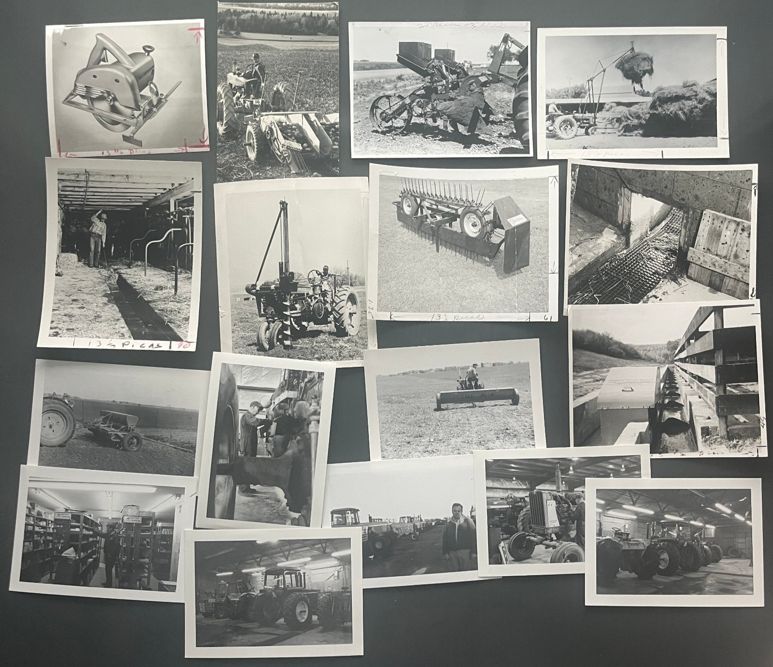 1950’s TRACTORS, FARMING, INDUSTRIAL PHOTO LOT 75+ USED IN FARMING PUBLICATION