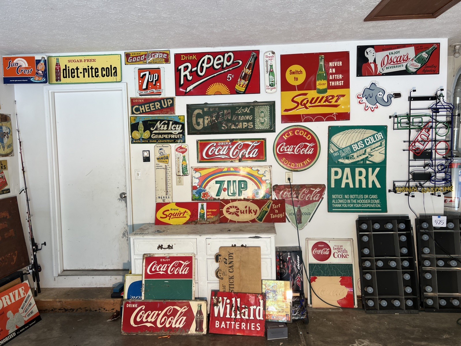 CASE Farm Machinery Sign 1920-30’s Eagle GAS OIL SODA COLA Patina 72×30