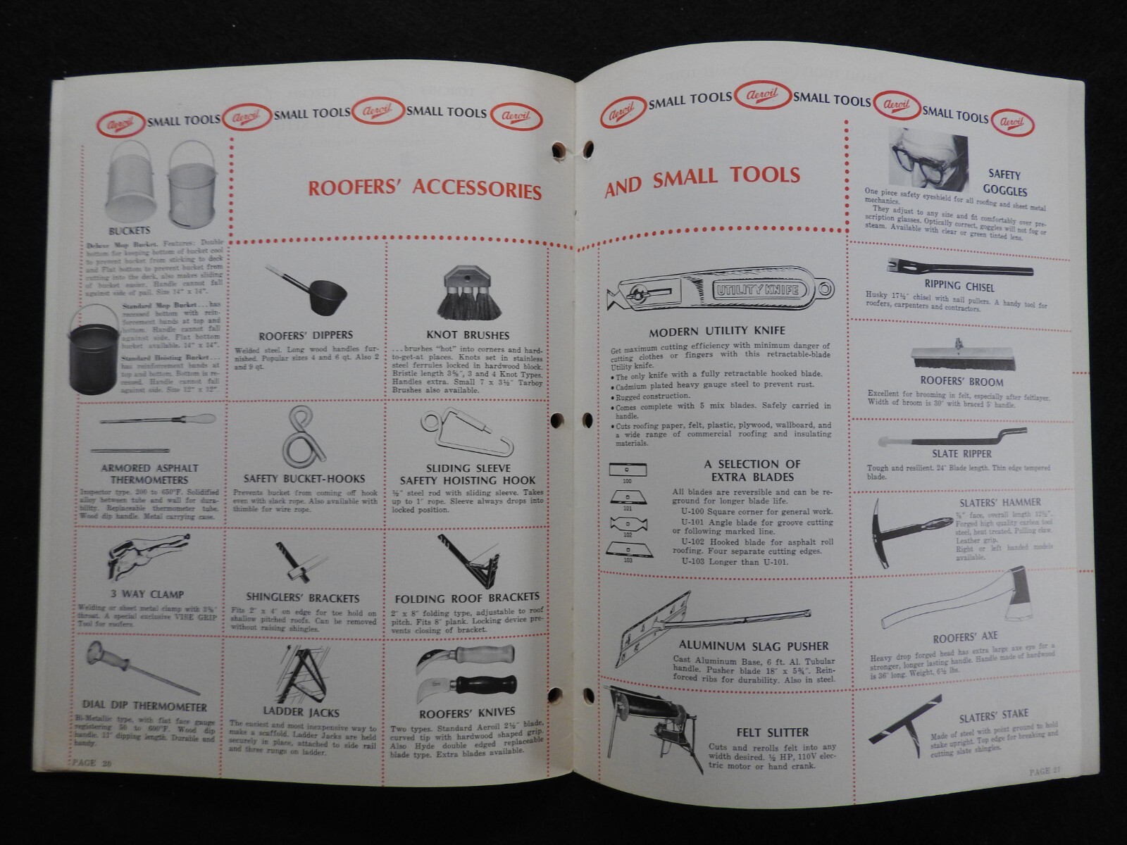 1968 Aeroil Products Co. “Roofers Equipment” Sales Catalog Hackensack NJ