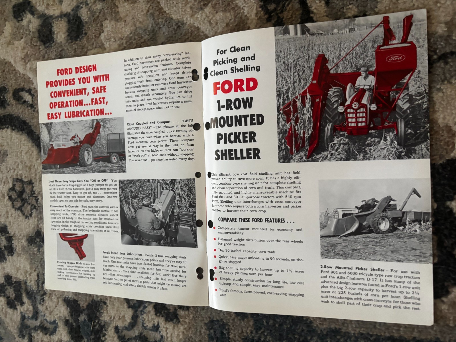 Ford Mounted Corn Pickers Harvester Brochure DCPA26