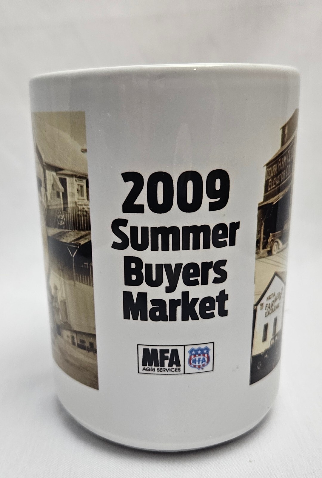 Vtg MFA Oil Farmer’s Coop Coffee Mug Summer Buyer’s Market 2009 95 Years Photos