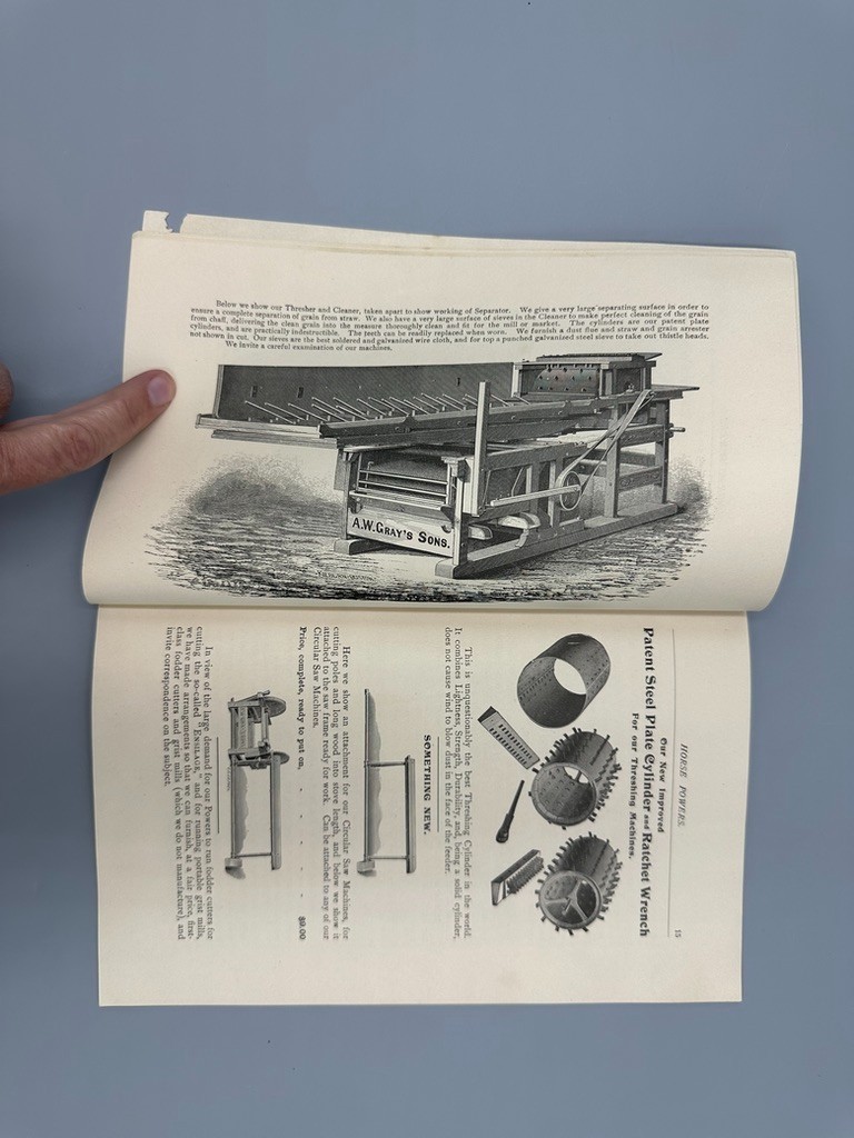 1897 GRAY’s HORSE POWERS THRESHING & SAWING MACHINES Antique Advertising CATALOG