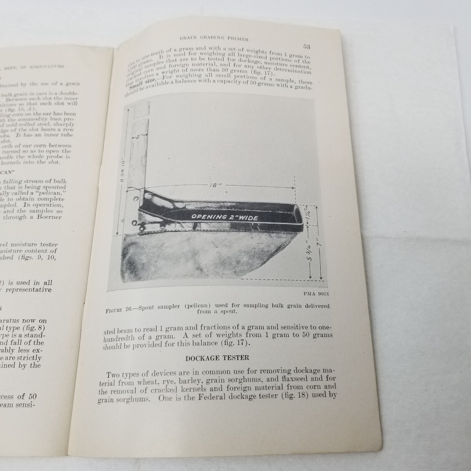 Grain Grading Primer 1948 Farmers’ Bulletin Booklet 325 USDA Photos Charts