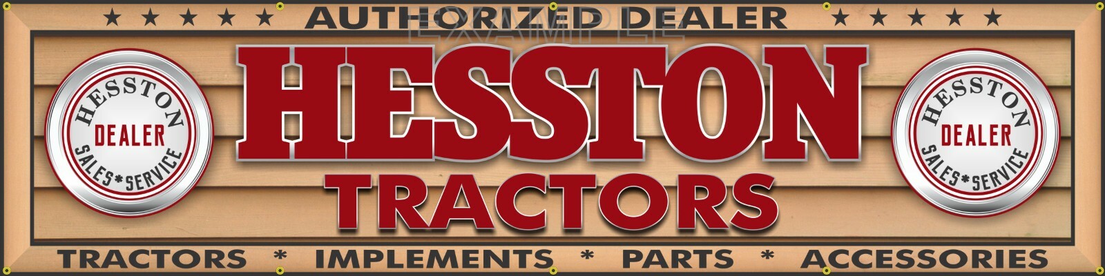 HESSTON TRACTOR FARM EQUIPMENT DEALER LETTER SIGN REMAKE BANNER ART 24″ x 96″