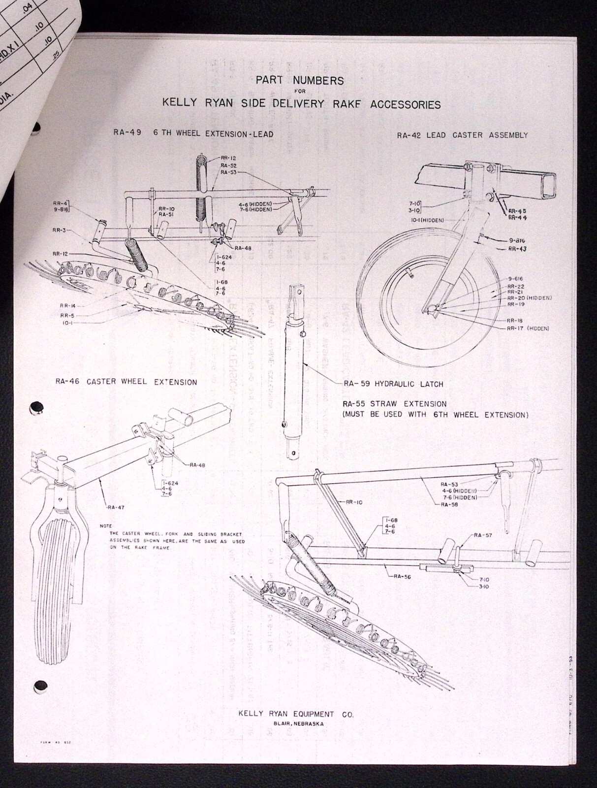 1954 New Kelly Ryan Pull Type Rake Dealer Brochure Kelly Ryan Equipment Co