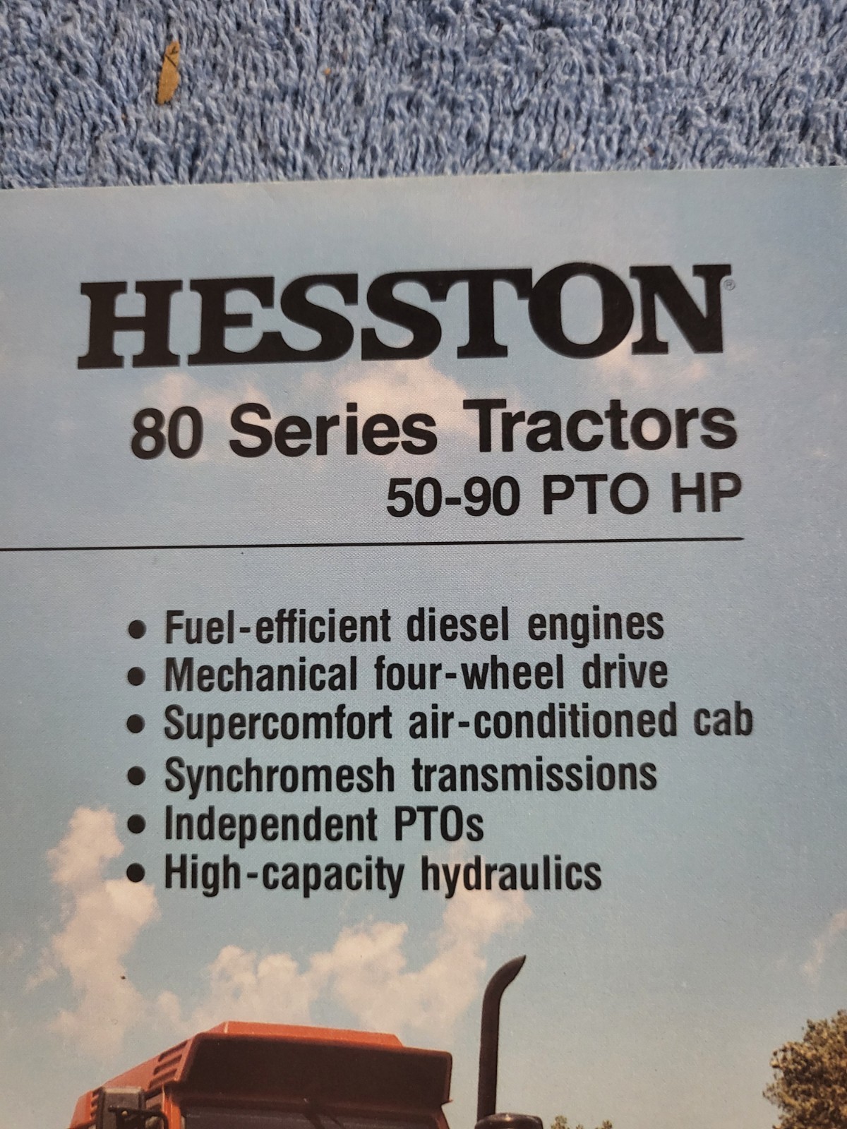Vintage 1982 Fiat Hesston 80 Series 580-980 Tractors 50-90 PTO HP Sales BROCHURE