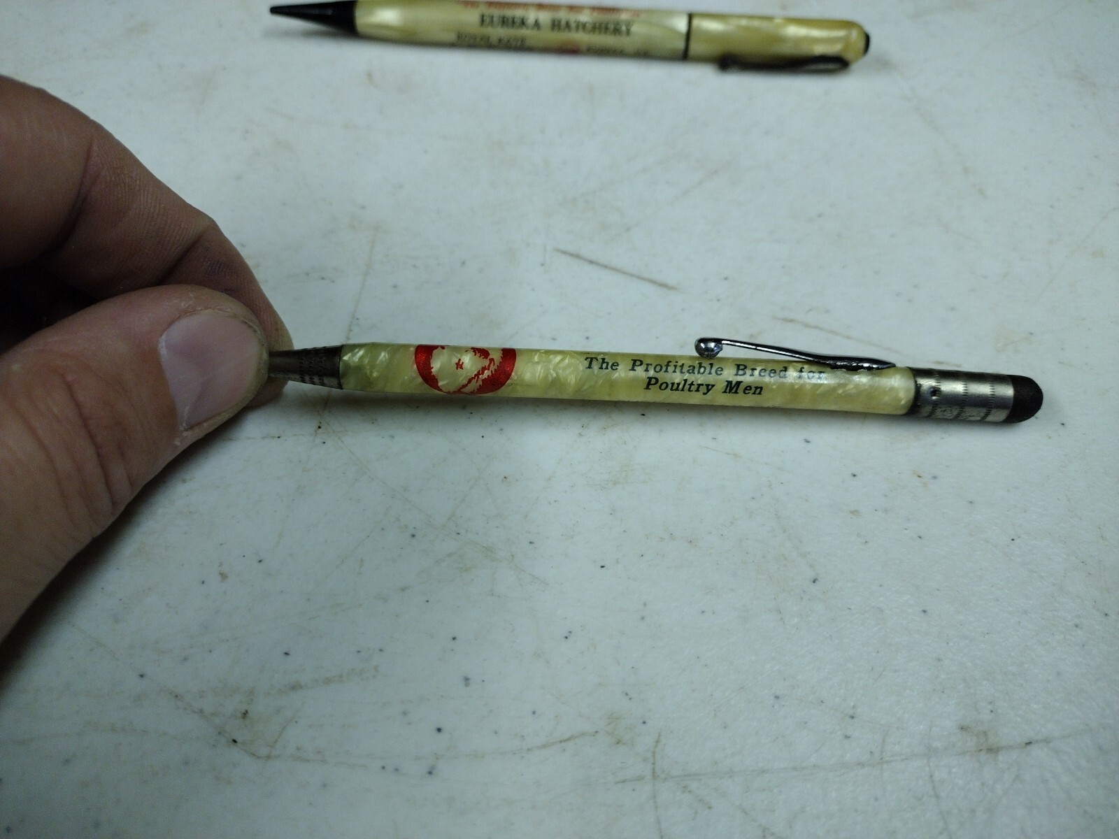 Vintage Lot Of 3 Eureka Illinois Hatchery Advertising Mechanical Pencils