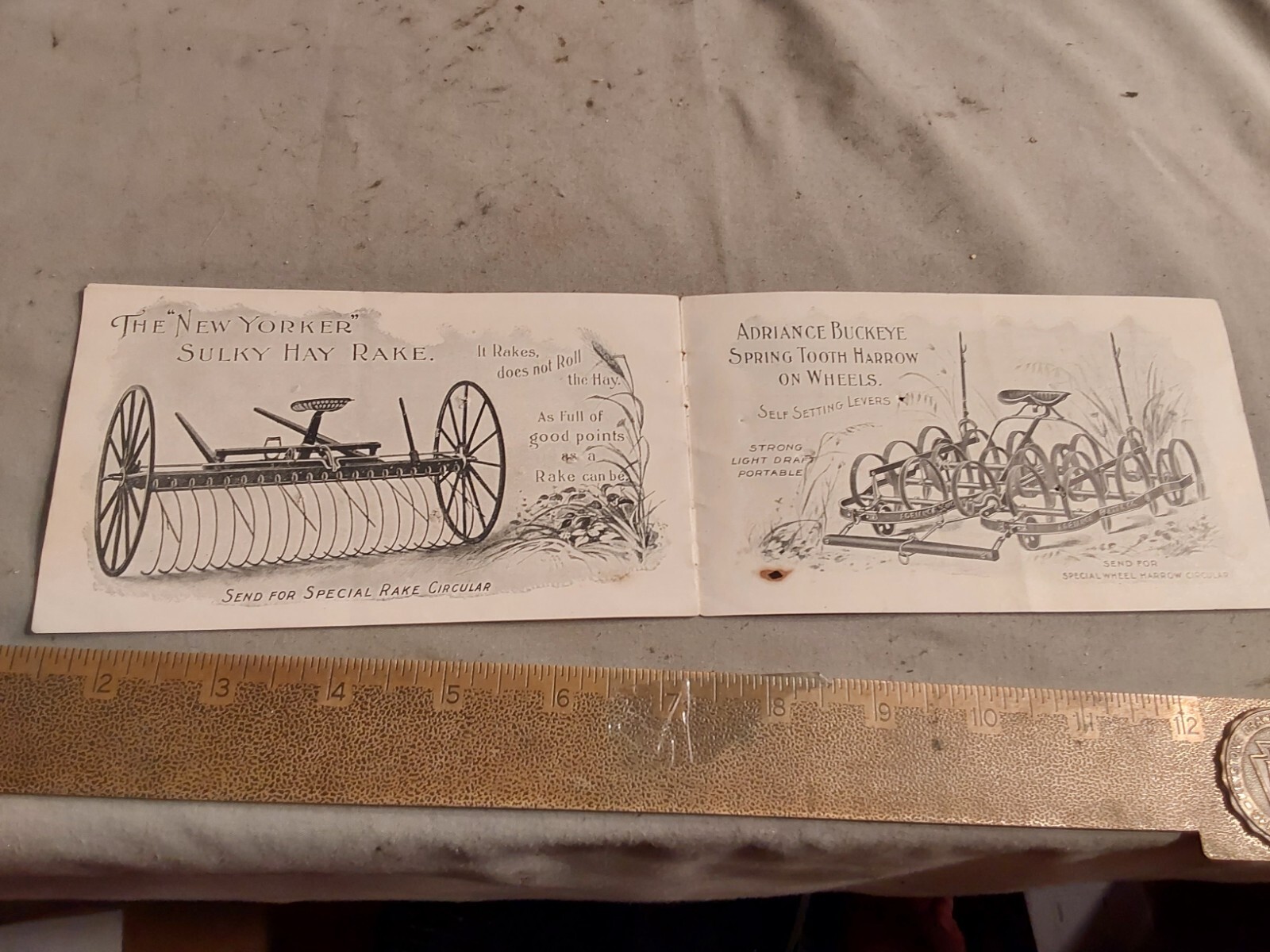 1800s Early Buckeye No 7 Chain Drive Farm Machinery Catalog
