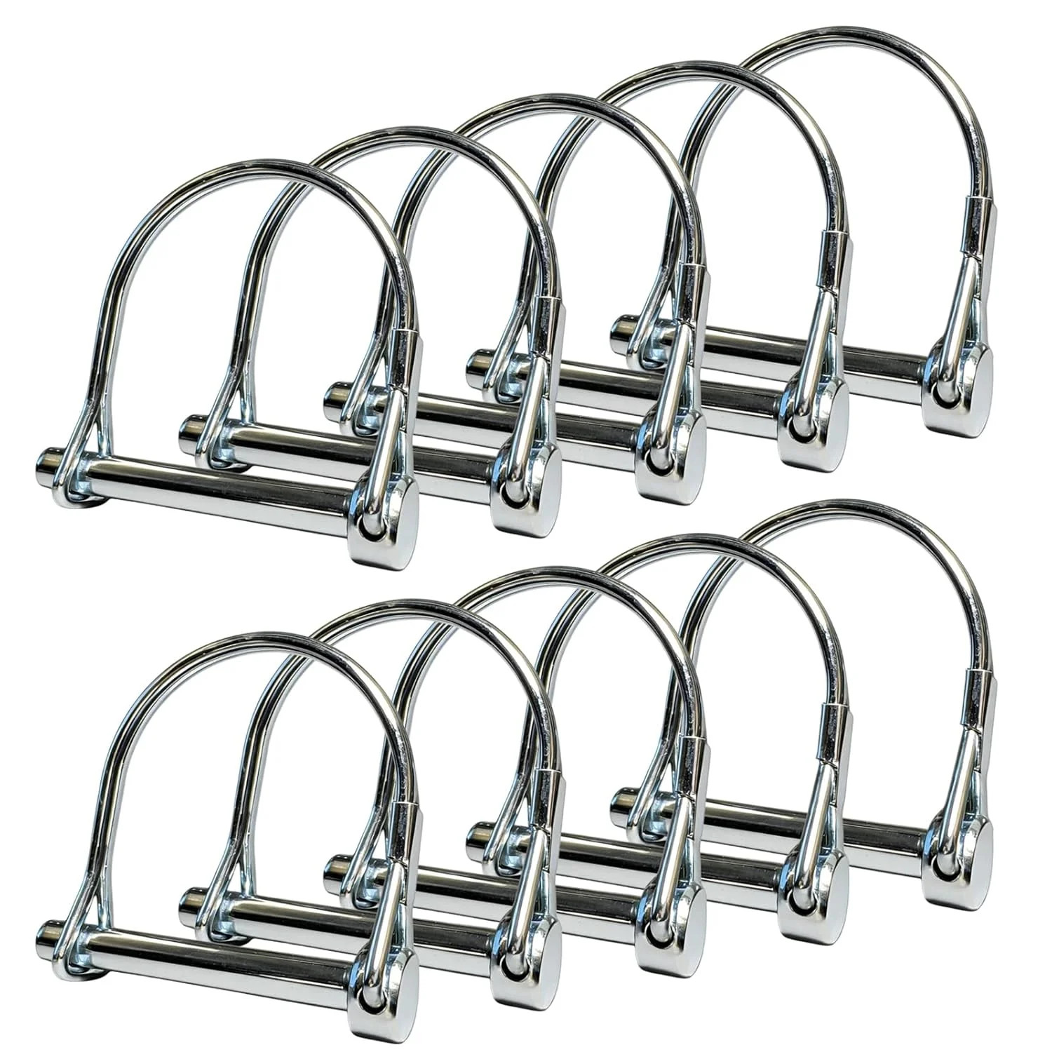 10 Pack, NRJSSCC Trailer Coupler Pin and Locking Pin, 2-1/8″x1/4″ Trailer Hitch