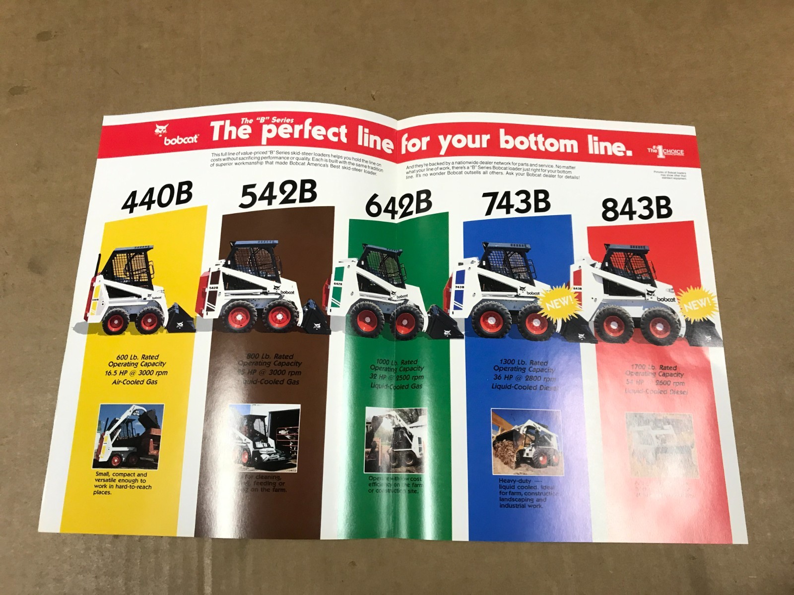 Vintage Melroe B-Series Bobcat Skid-Steer Loaders Salesman Brochure