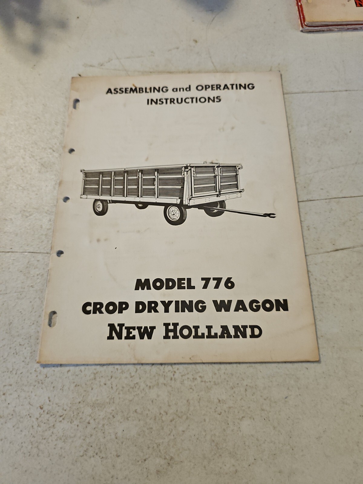 Vintage 1959 New Holland 776 Crop Drying Wagon Assembling Operating Instruction