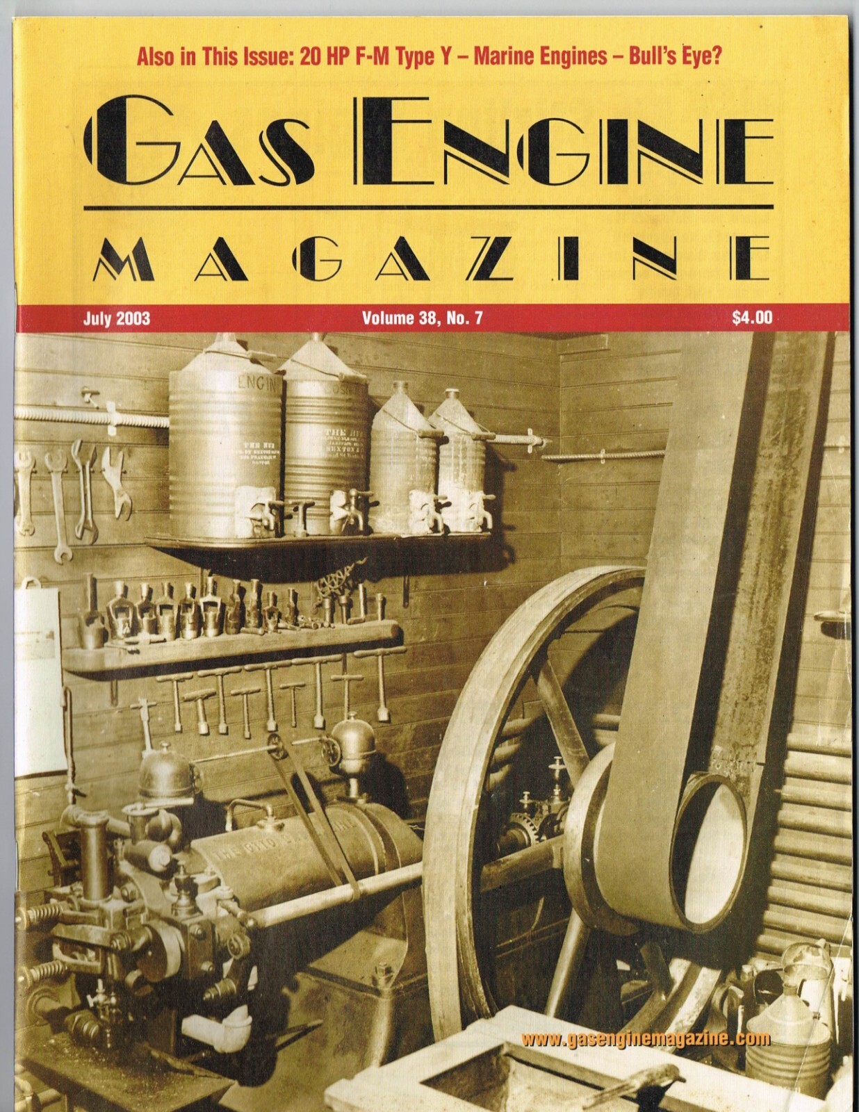 The GAS ENGINE magazine July 2003, 4HP Otto, John Deere “D”