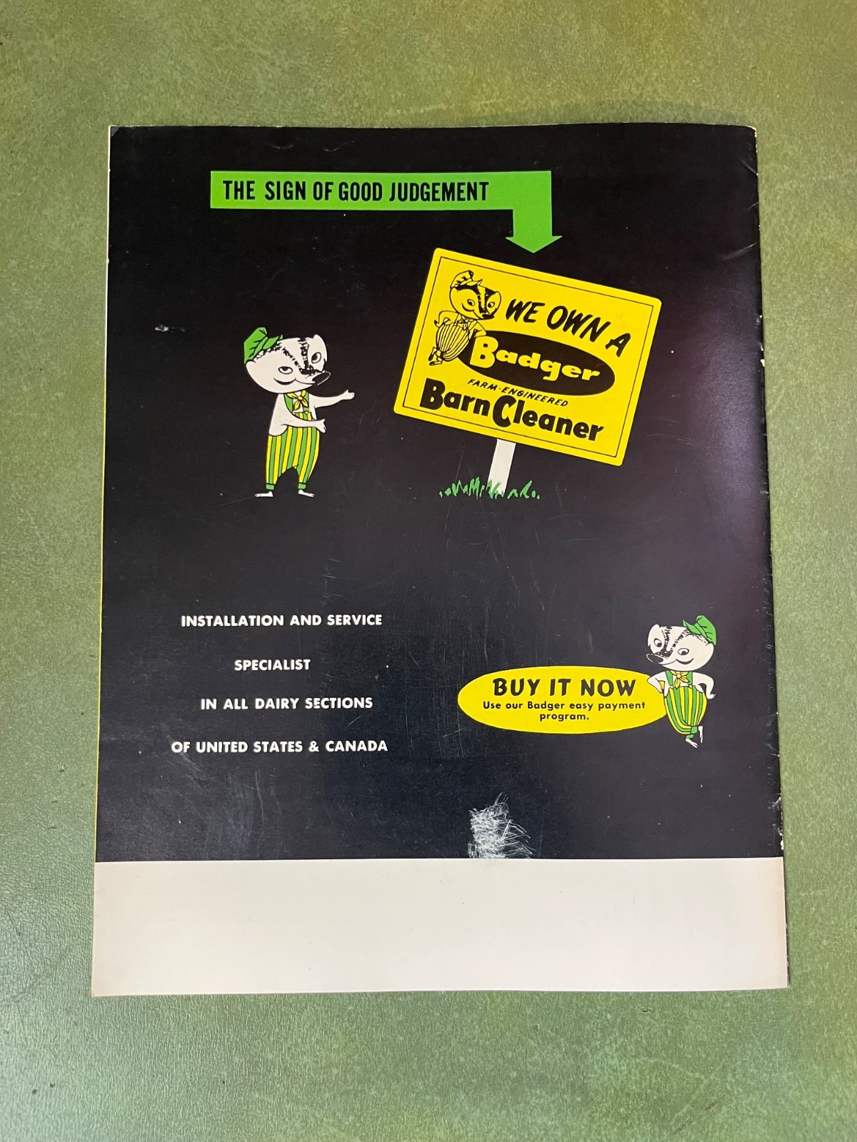 Original 1959 Badger Barn Cleaner Sales Brochure