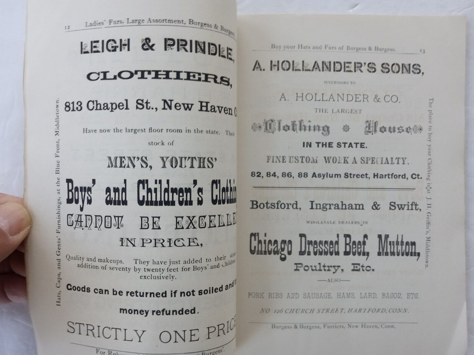 WESTBROOK CT Agricultural Society 1887 Cattle Show & Fair Program 7th Annual