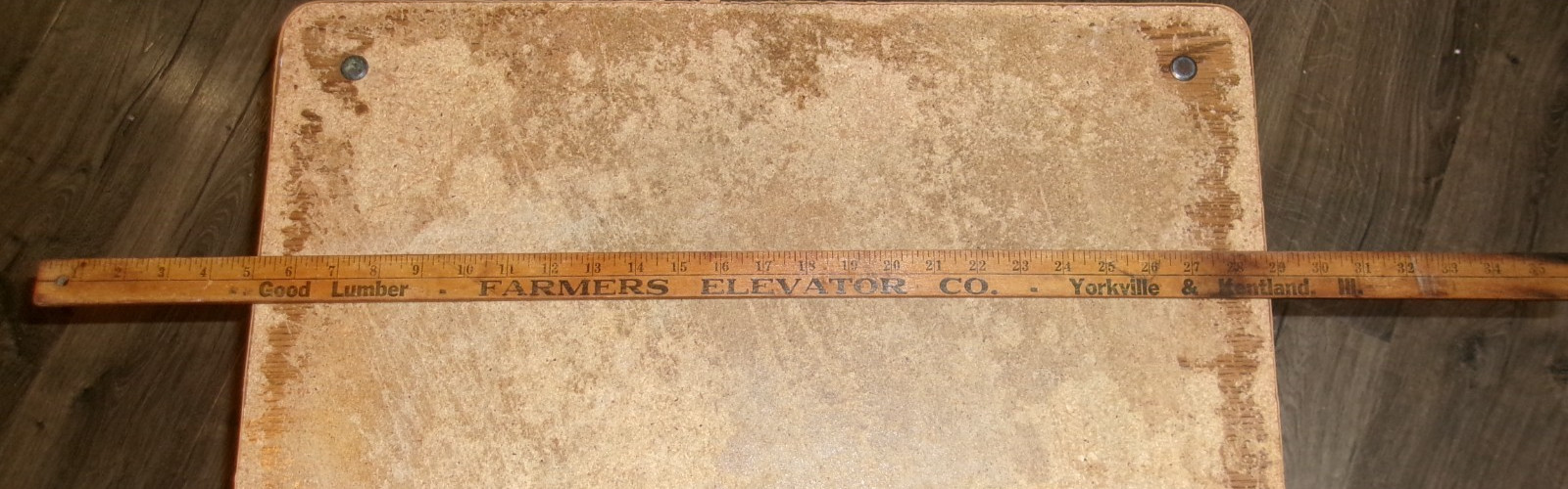 vintage farmers elevator co. yorkville/kentland il. 36″ wood yardstick good used