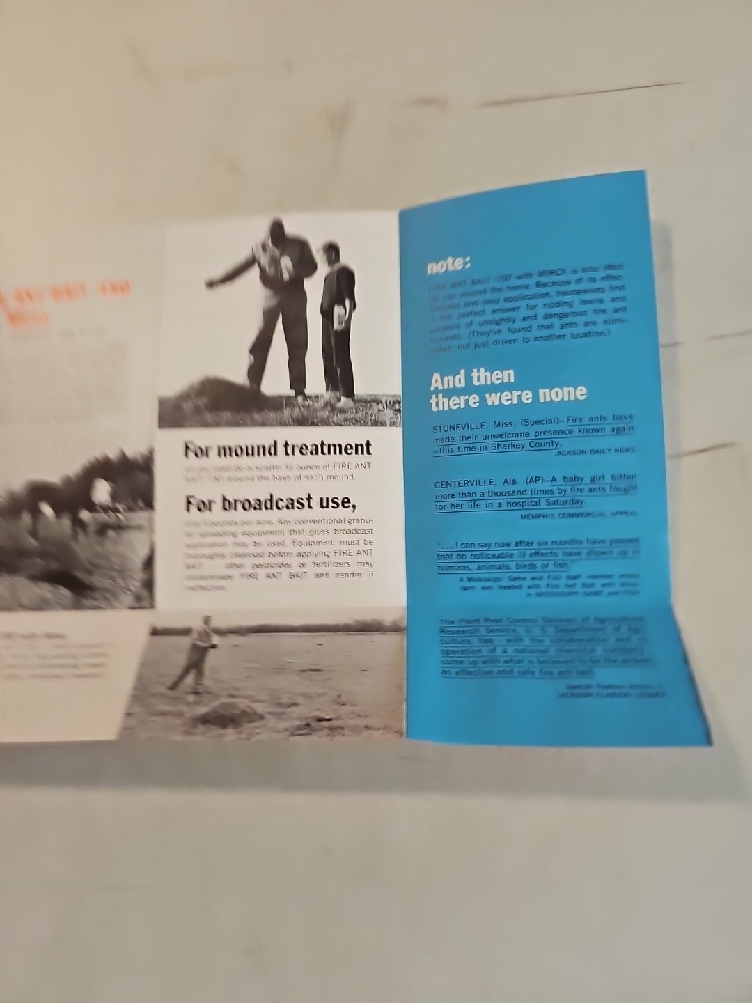 Vintage 1960’s Allied Chemical Fire Ant Bait 150 Brochure
