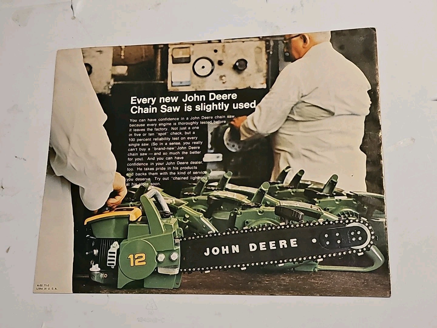 1971 John Deere Chainsaws Foldout Brochure