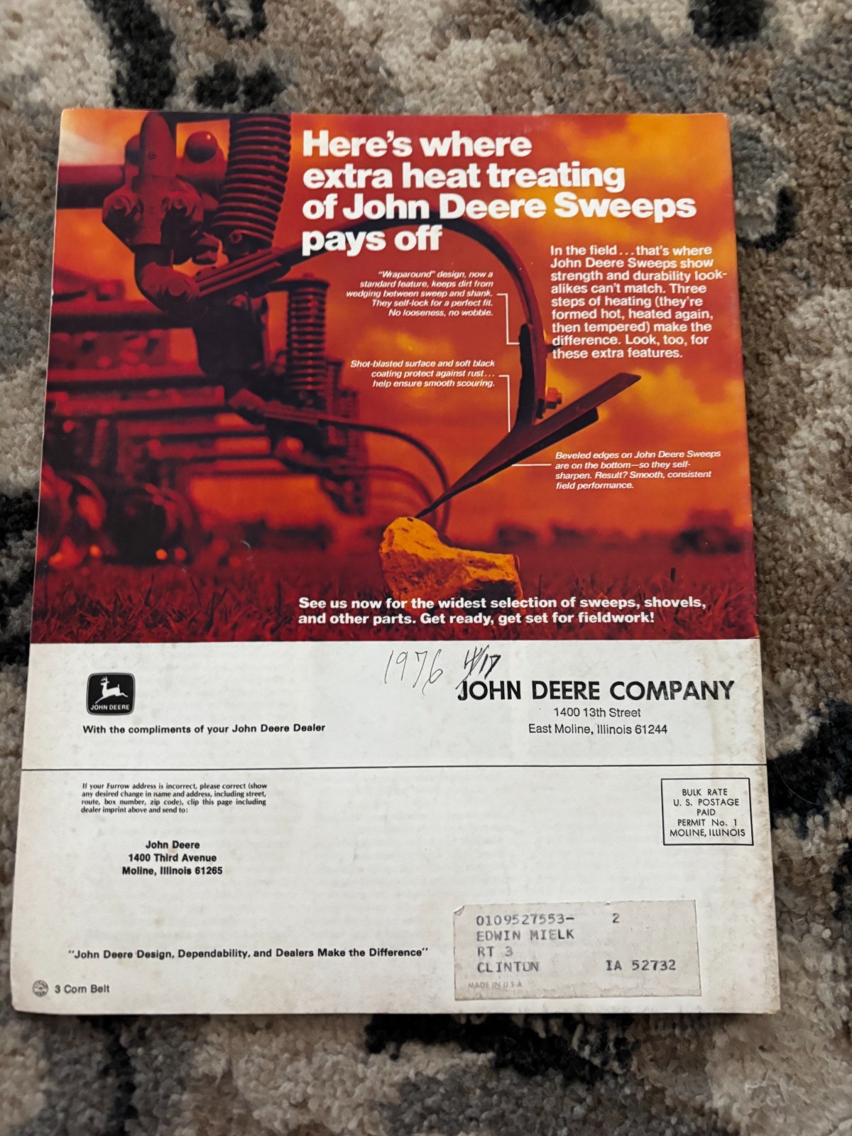 John Deere Furrow Magazine April 1976 Brochure DCPA26