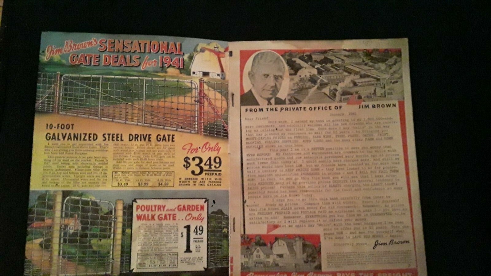 1941 Jim Brown’s Bargain Book Fence and Farm Catalog