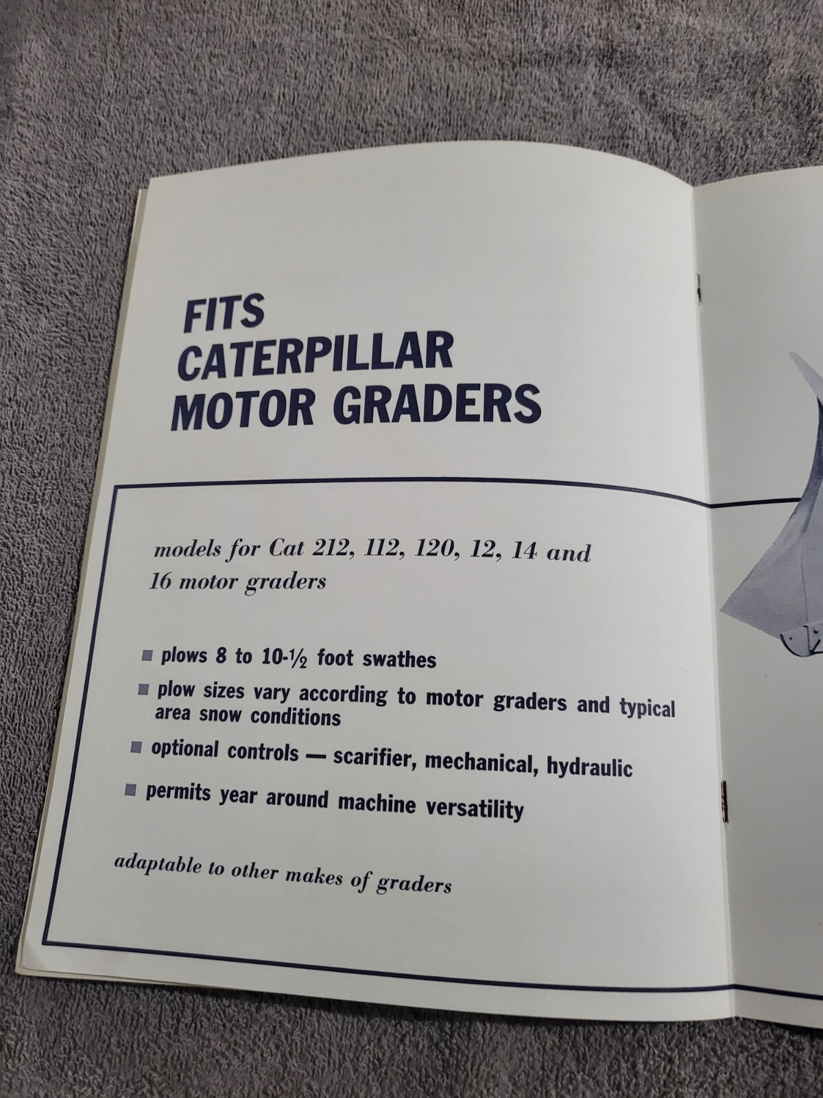 1965 Balderson V Snow Plow Blades Attachments Tractor Construction Grader Dozer
