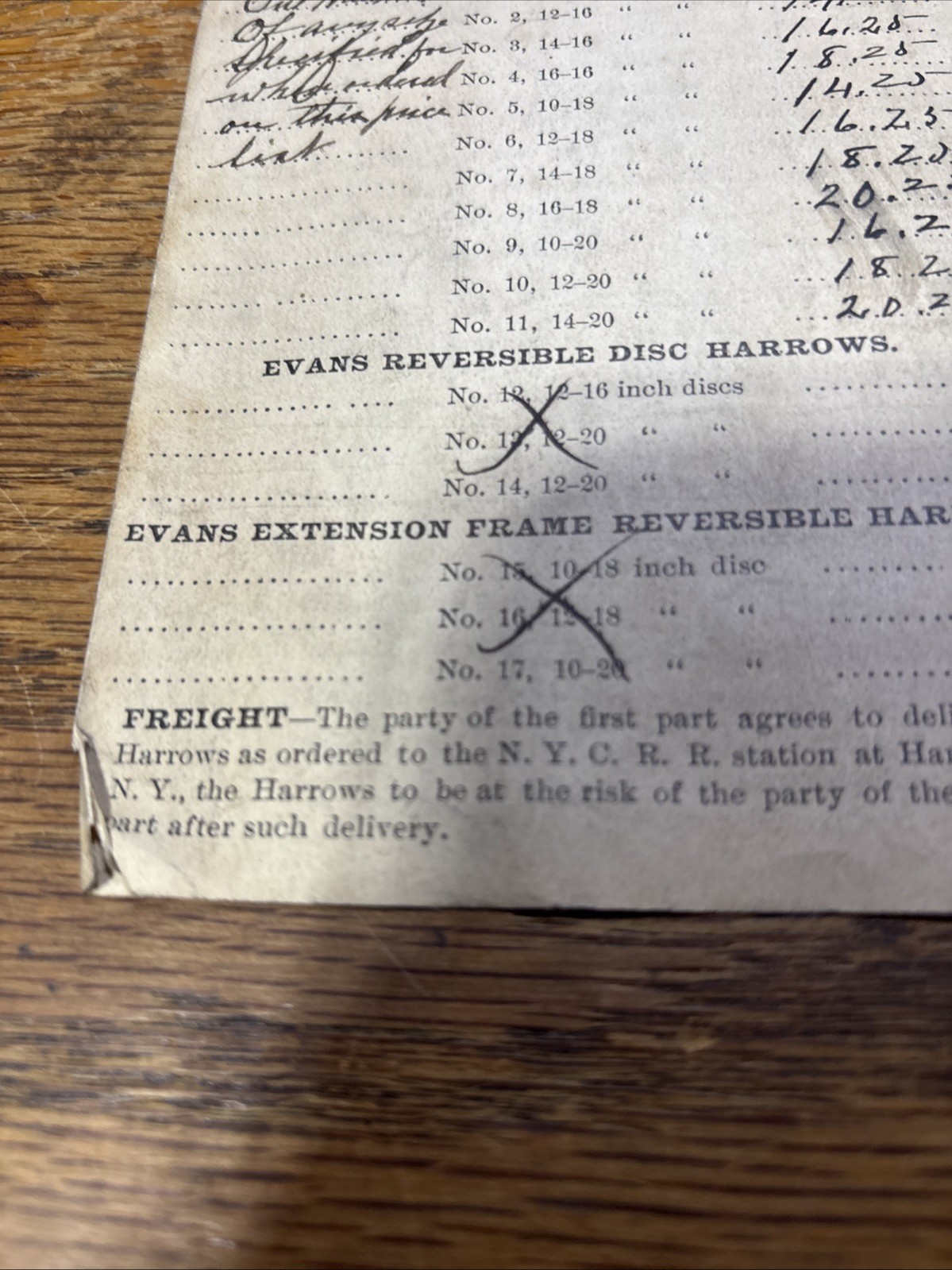 Vintage Farm Equipment Contract Evans Manufacturing Co Hammond NY 1906