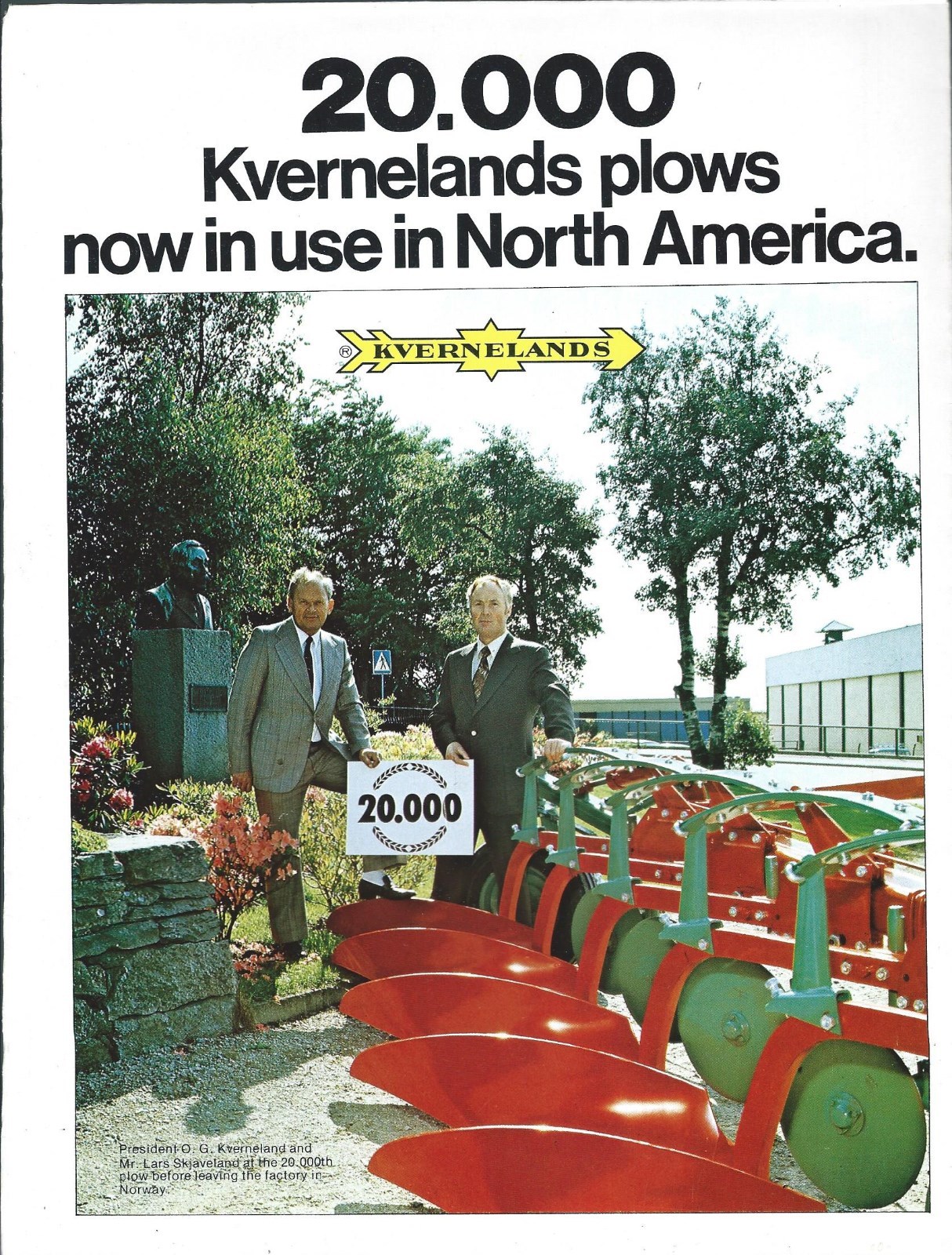 Farm Implement Brochure – Kvernelands – 20000 Plows North America – 1976 (F5034)