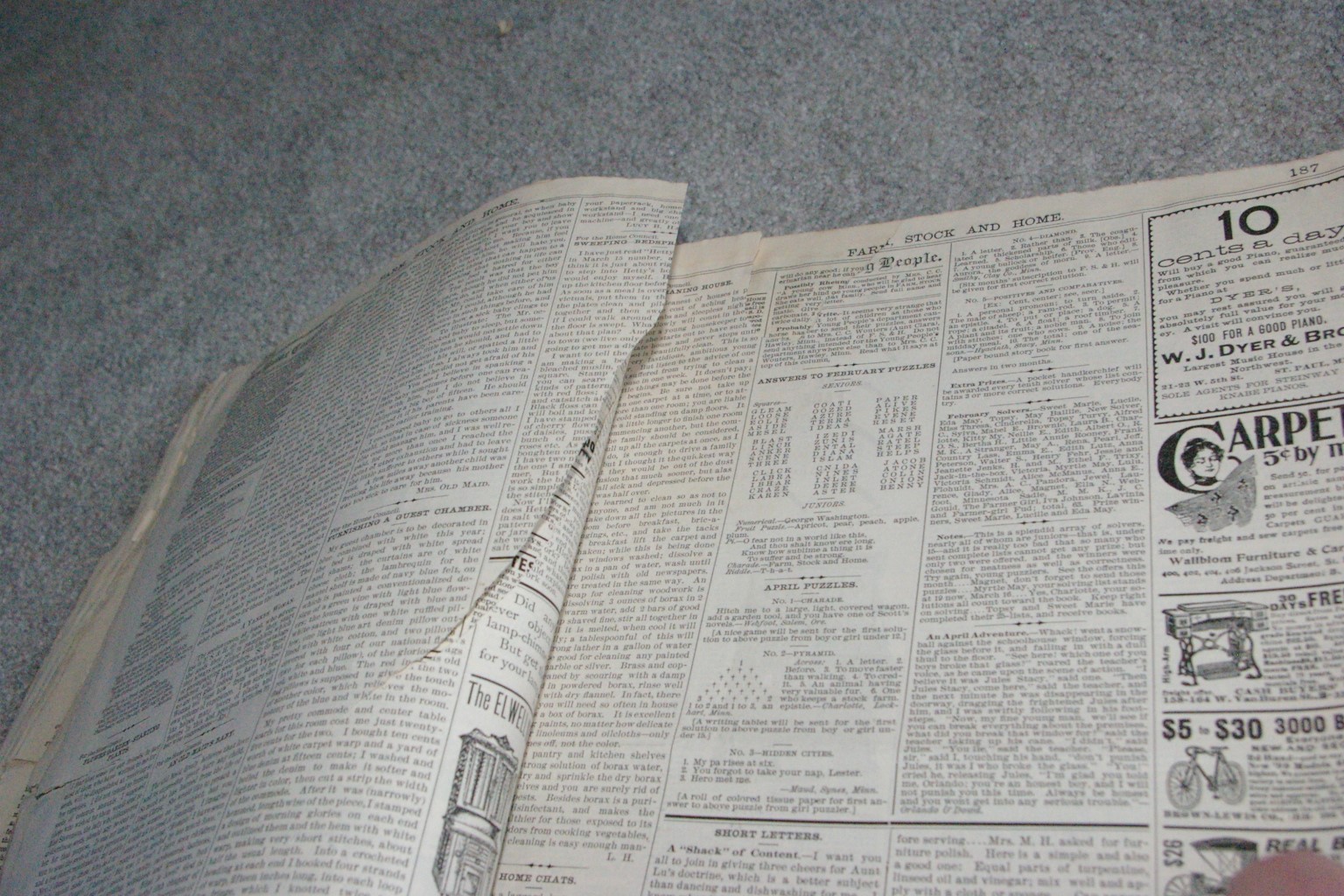 112 ISSUES 1892-1895 & 1899-1900 Farm Stock & Home Publication Great Reading!
