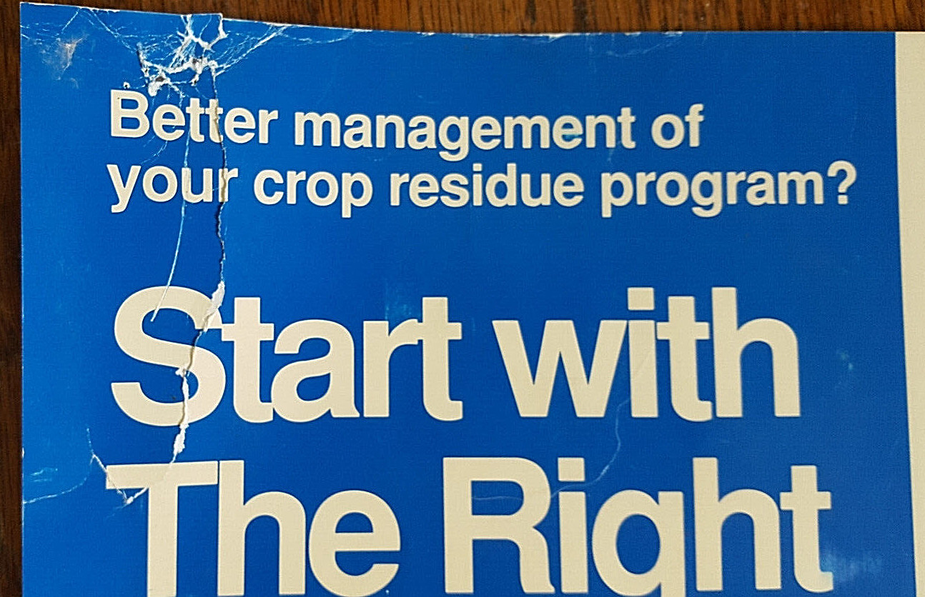 Vintage Kinze Farm Equipment Dealer Poster 1500 Tractor agriculture 18″x23″