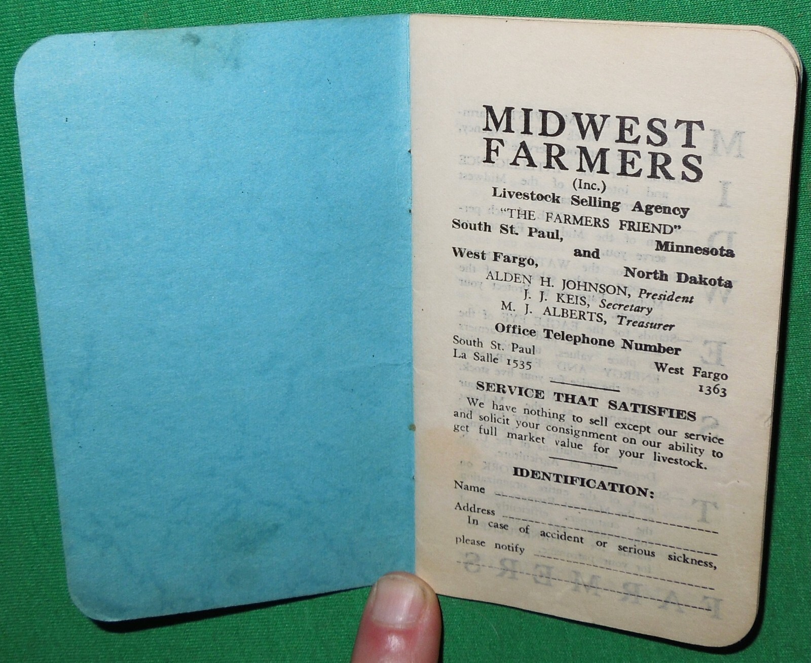 Antique Farm & Livestock Themed Advertising Calendar Memo Booklets x3, 1917-1948