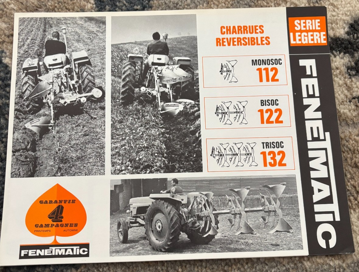 Fenet Fenetmatic 112 122 132 Plow Brochure DCPA26